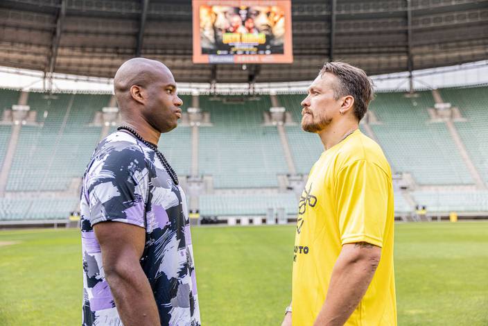 Usyk and Dubois visited the stadium in Wroclaw