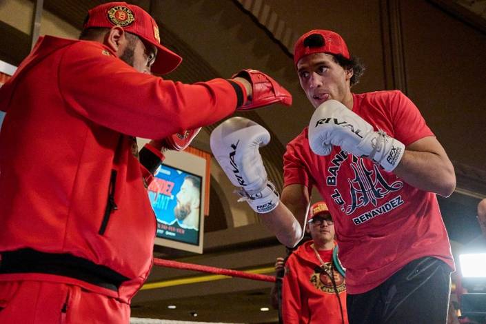 Benavidez and Plant held an open training session