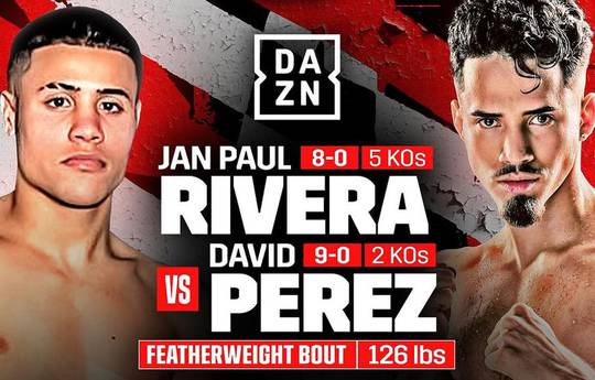 Hoe laat is Jan Paul Rivera Pizarro vs David Perez vanavond? Ringwedstrijden, schema, streaming links