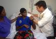 Хорхе Арсе в одной из больниц Колумбии с визитом к Хосе Кармоне