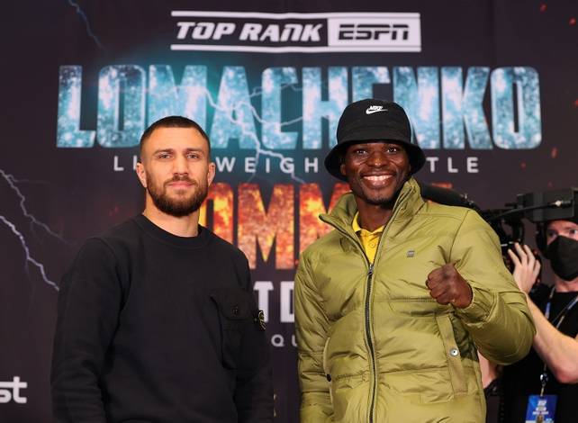 Lomachenko and Commey at the final press conference