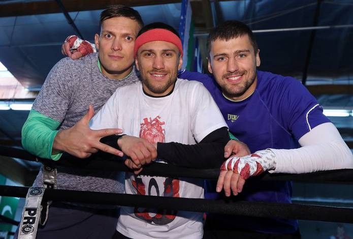 Ломаченко, Усик и Гвоздик провели открытую тренировку (фото)