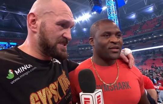 "Even with Ali or Bruce Lee." Fury reacted to the joint training of Ngannou and Tyson