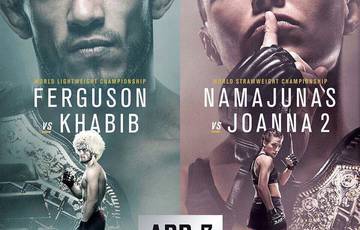 Official UFC 223 poster: Ferguson vs Nurmagomedov (photo)