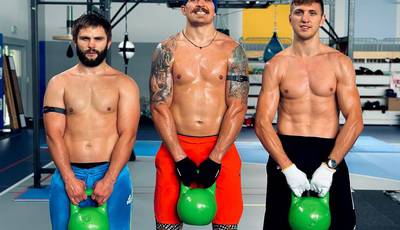 La foto del día: Mitrofanov, Usyk y Cherkashin se ponen en forma