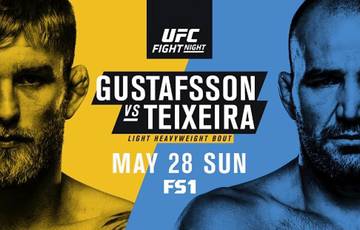 UFC Fight Night 109: Густафссон – Тейшейра. Прямая трансляция, где смотреть онлайн