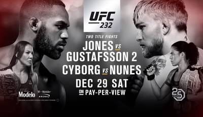 UFC 232: Jones - Gustafsson 2. Where to watch live