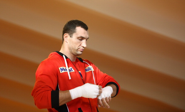 Владимир Кличко во время тренировки