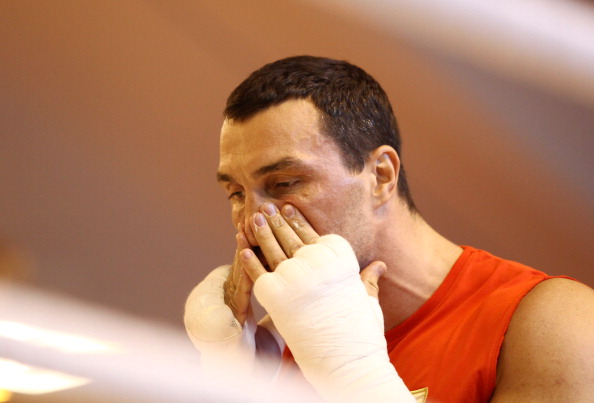 Владимир Кличко во время тренировки