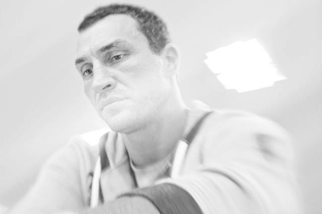 Владимир Кличко во время тренировки