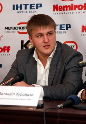Александр Красюк на пресс-конференции в Черкассах