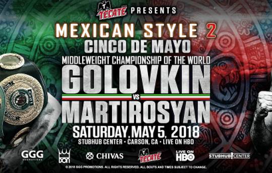 Golovkin to meet Martirosyan on May 5 in Carson