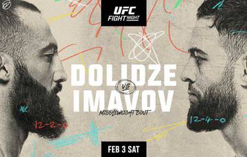 UFC Fight Night 235. Dolidze vs. Imavov: tournament fight card