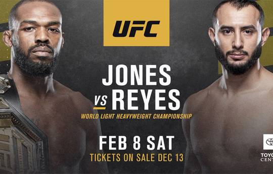 UFC 246: Jones vs Reyes and two more fights are officially confirmed