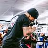 Davis at the open training session before Gamboa fight 19