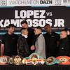 Lopez and Kambosos at the final press conference 1