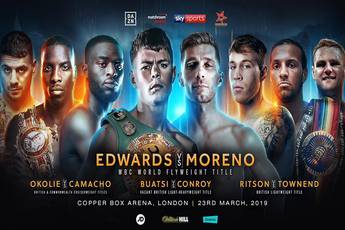 Edwards vs Moreno. Where to watch live