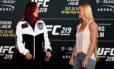 Cyborg is ready to help Holm prepare for her fight with Harrison