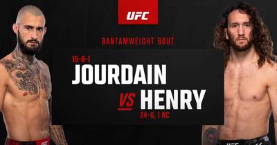 A quelle heure est l'UFC Fight Night 246 ce soir ? Jourdain vs Henry - Heures de début, horaires, carte de combat