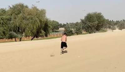 Khabib está a fazer jogging