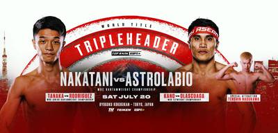 Junto Nakatani vs Vincent Astrolabio Undercard - Full Fight Card List, Schedule, Running Order