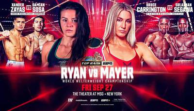 Sandy Ryan vs Mikaela Mayer Undercard - Full Fight Card List, Schedule, Running Order