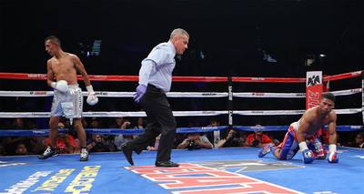 Gamboa quits in corner, Castellanos victorious (video)