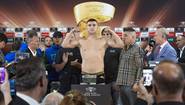 Usyk and Huck make weight