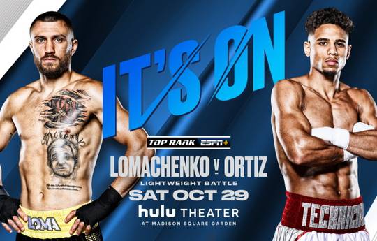 Lomachenko-Ortiz officially October 29