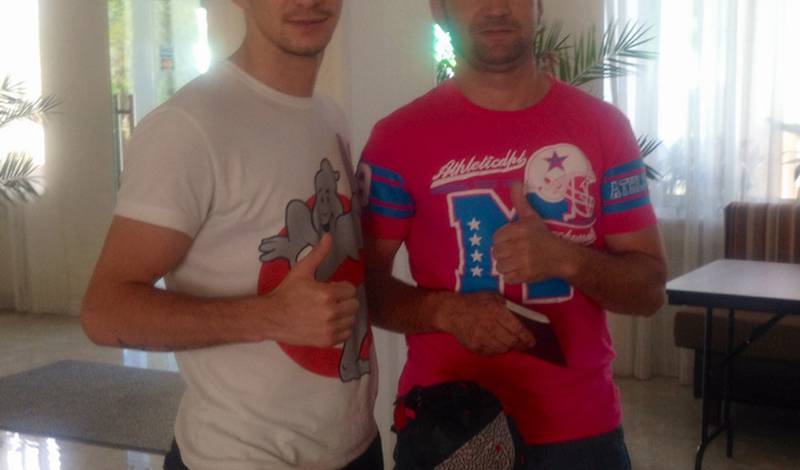 Дьюла Вайда (слева) и его менеджер Ласло Комьяти прибыли в Украину