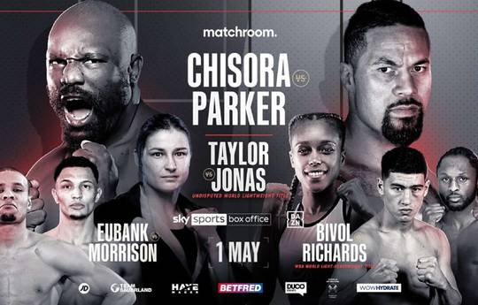 Parker vs Chisora, Bivol vs Richards, Taylor vs Jonas. Where to watch live