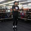 Davis at the open training session before Gamboa fight 3