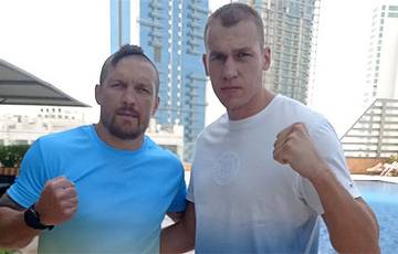Knyba arrived for sparring with Usyk in Dubai
