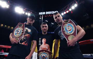 Фото дня: Усик, Ломаченко и Гвоздик в ринге после боев