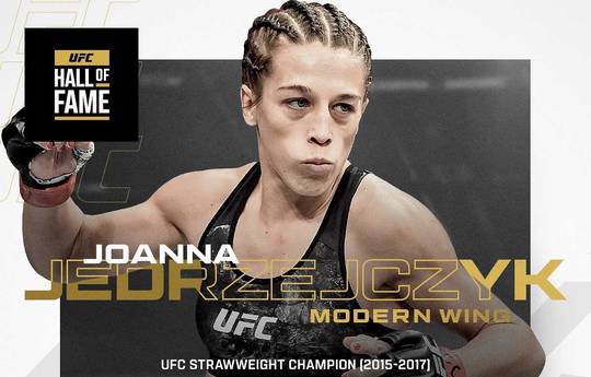 Joanna Jędrzejczyk will be inducted into the UFC Hall of Fame