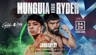 Boxeo. Munguia vs. Ryder: ver online, enlaces de streaming