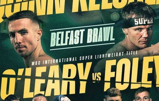 Pierce O'Leary vs Darragh Foley - Fecha, hora de inicio, Fight Card, Lugar