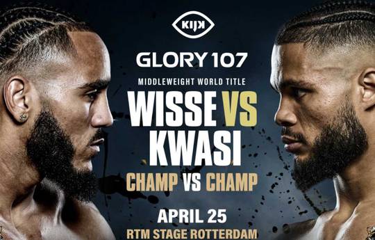 Donovan Wisse vs. Chico Kwasi Set for Glory 107: Middleweight Title Fight Headlines Rotterdam Card