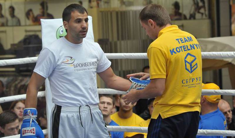 Андрей Котельник во время открытой тренировки
