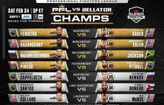 Joint PFL and Bellator tournament: date, location, full card