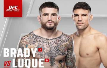 Luque and Brady will headline UFC Fight Night on March 30