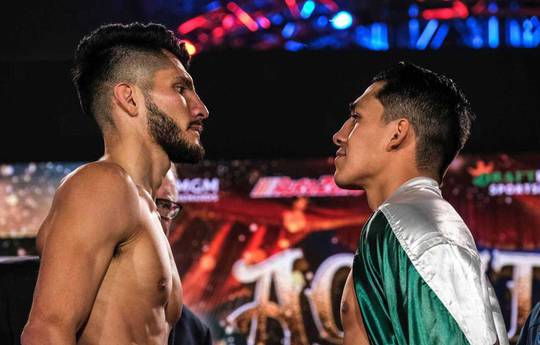 What time is the George Acosta vs Rene Tellez Giron fight tonight? Start time, ring walks, running order
