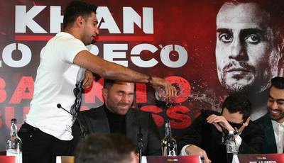 Khan and Lo Greco almost scuffles at a presser (photos + video)