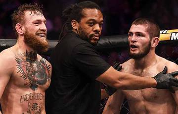 El árbitro de la UFC contó un hecho curioso durante la pelea entre los equipos de McGregor y Khabib
