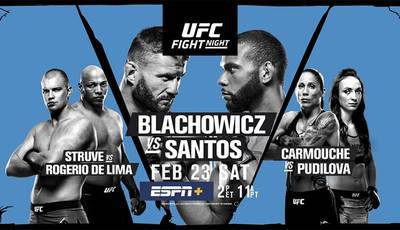 UFC on ESPN + 3: Blachowicz vs Santos. Where to watch live