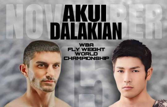 Dalakyan verloor van Akui en verloor zijn WBA kampioenschapsgordel