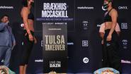 Brekhus and McCaskill make weight before the bout for four titles