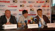 Сергей Янчишин, Виктор Плотников и Александр Красюк на пресс-конференции во Львове
