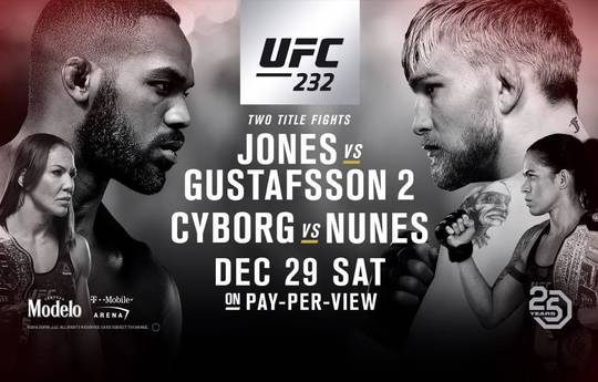 UFC 232: Jones - Gustafsson 2. Where to watch live