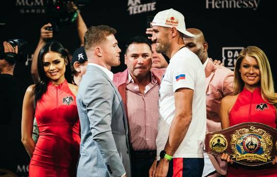 Alvarez and Kovalev at the final press conference